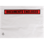 SendProof® Envelop, paklijstenvelop, documents enclosed, 225x165mm, A5/C5, zelfklevend, lDPE, transparant