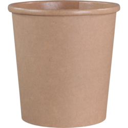  Soepbeker to go, Kraftpapier + PE, 400ml, 16oz, Ø97mm, bruin